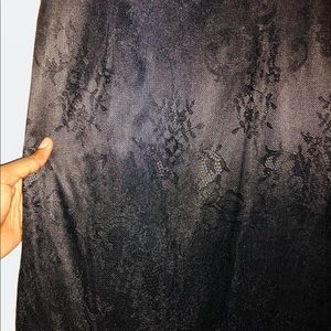black mermaid lace prom dress